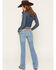 Image #3 - Ariat Women's Vilma Light Wash Perfect Rise Bootcut Ultra Stretch Denim Jeans, Light Wash, hi-res