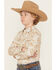 Image #2 - Cody James Boys' Porter Floral Long Sleeve Snap Western Shirt, Cream, hi-res