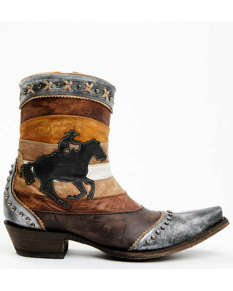 Image #2 - Old Gringo Women's Ashby Western Booties - Snip Toe, Silver, hi-res