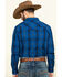 Image #2 - Cody James Men's Skedaddle Plaid Long Sleeve Western Shirt - Tall , Royal Blue, hi-res
