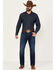 Image #1 - Wrangler Retro Men's Beckford Dark Wash Slim Straight Stretch Denim Jeans - Tall, Dark Wash, hi-res