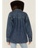 Image #4 - Ariat Women's Long Sleeve Button-Down Denim Shacket, Blue, hi-res