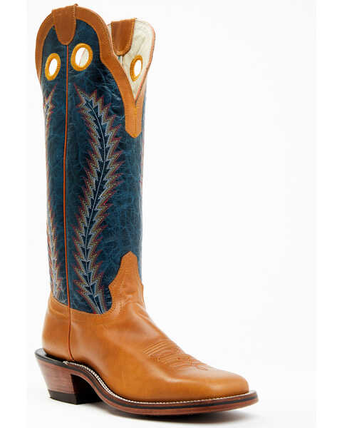 Hondo Boots Men's Crazy Horse Western Boots - Broad Square Toe, Tan, hi-res