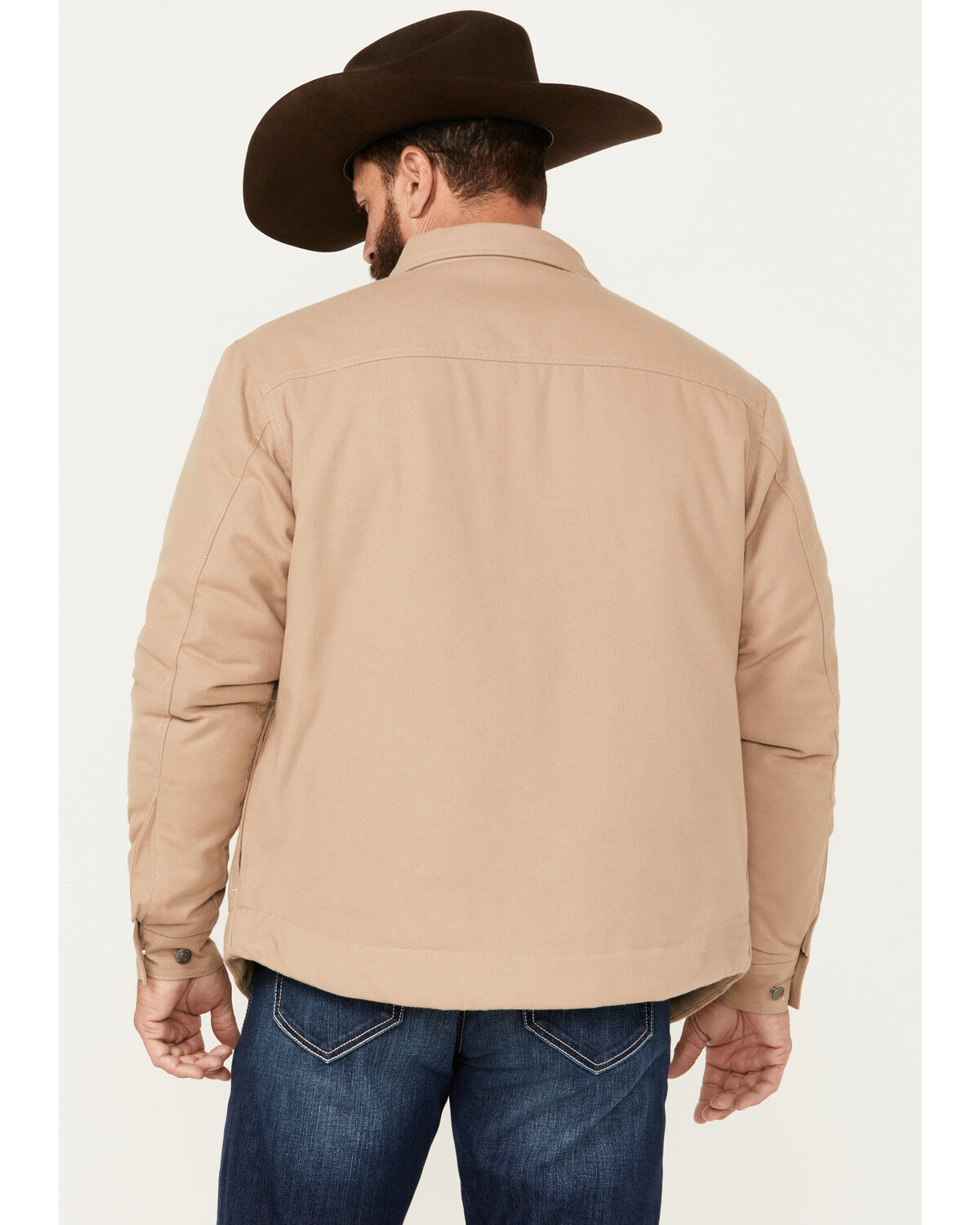 Image #4 - Justin Men's Jackson Snap Shacket, Tan, hi-res