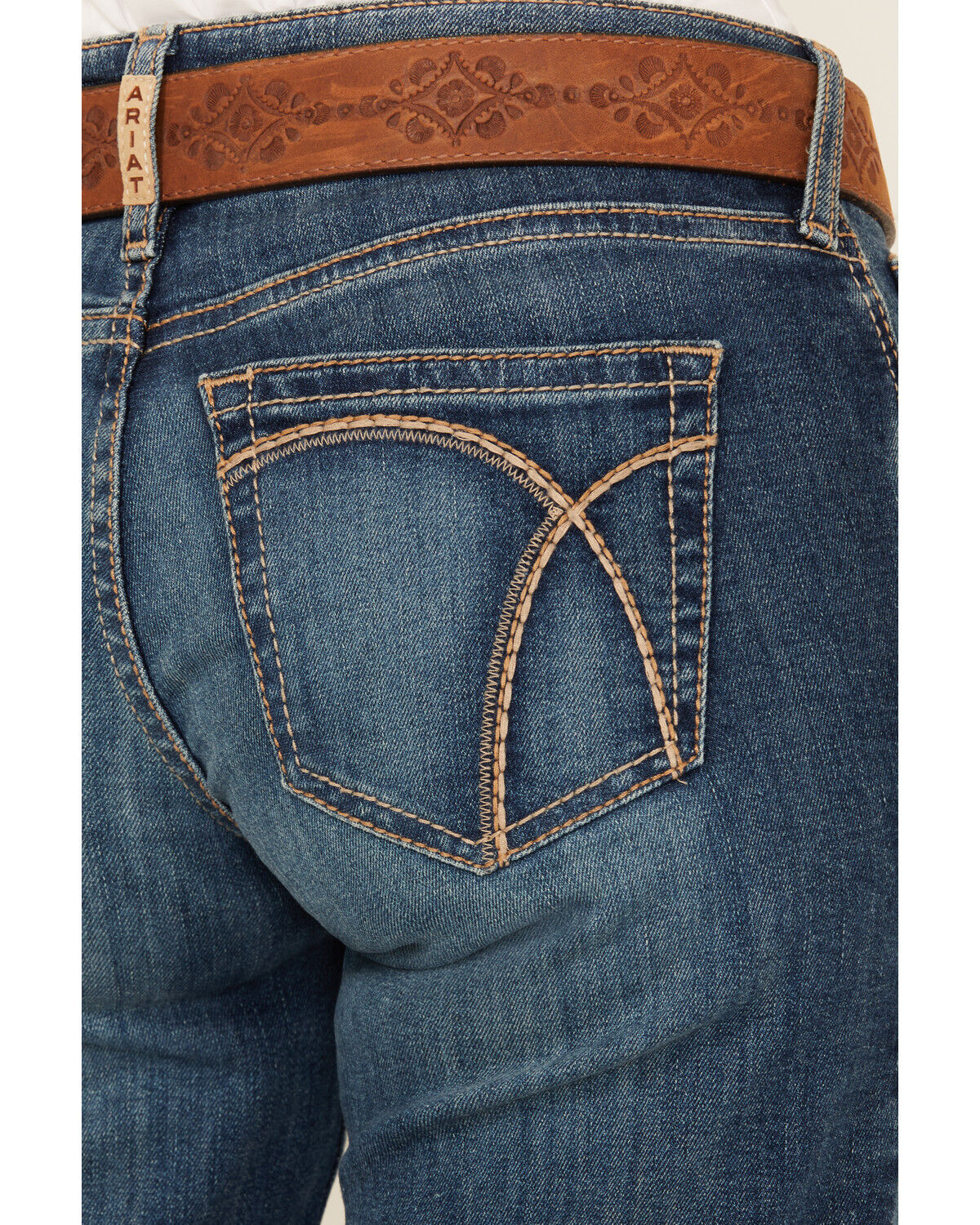 Image #2 - Ariat Women's Hasley Dark Wash Mid Rise Slim Trouser Denim Jeans, Dark Wash, hi-res
