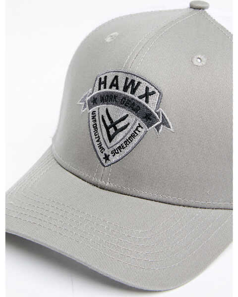 Image #2 - Hawx Men's Gray Ribbon Logo Shield Patch Mesh-Back Ball Cap , Grey, hi-res