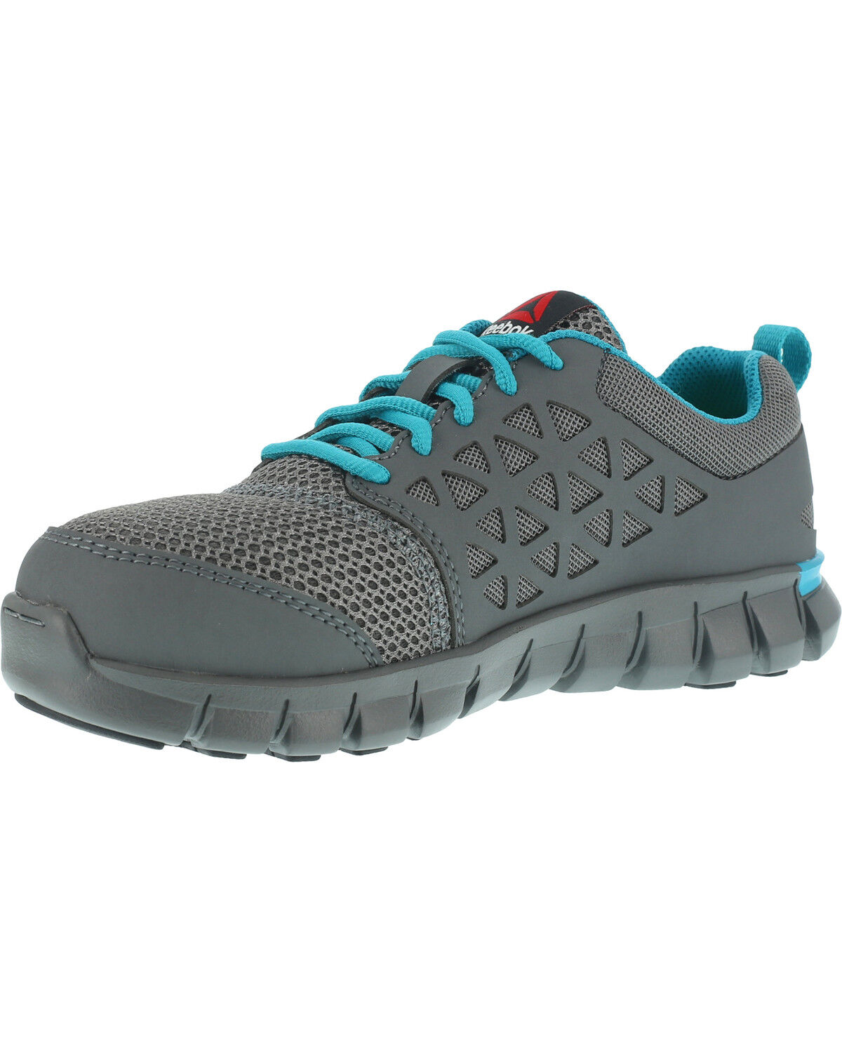 Image #2 - Reebok Women's Sublite Cushion Athletic Work Oxfords - Alloy Toe, Grey, hi-res