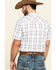 Cody James Men's Neon Glow Plaid Short Sleeve Western Shirt , White, hi-res