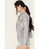 Image #2 - Blue B Women's Light Wash Embellished Star Button-Down Denim Jacket, Light Wash, hi-res