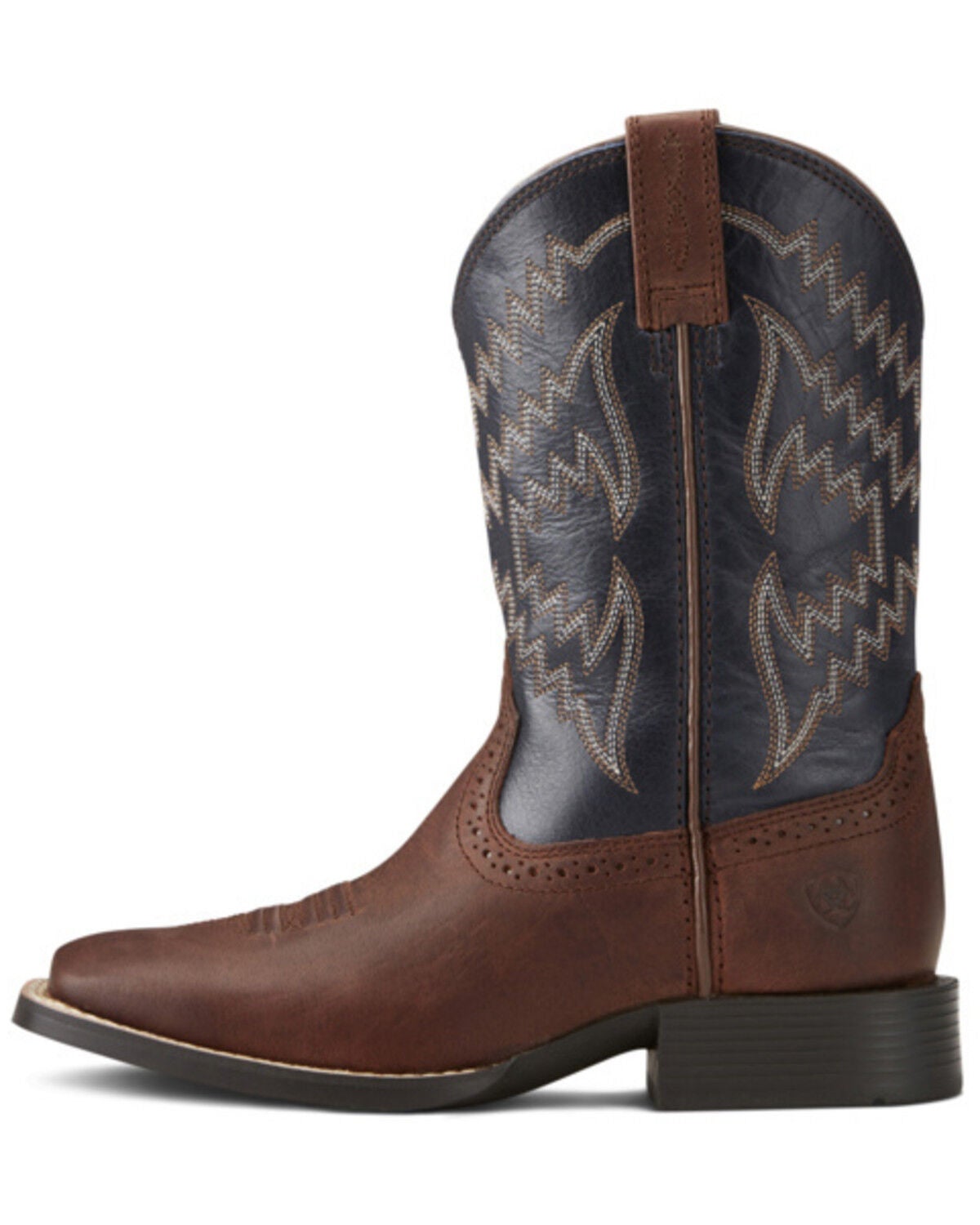 Image #2 - Ariat Little Boys' Tycoon Western Boots - Broad Square Toe, Brown, hi-res