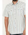 Image #3 - Moonshine Spirit Men's Hula Girl Floral Striped Print Short Sleeve Snap Western Shirt, White, hi-res
