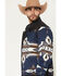 Image #2 - RANK 45® Men's Southwestern Print Insulated Bomber Jacket, Navy, hi-res