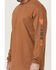 Image #3 - Hawx Men's FR Logo Long Sleeve Work T-Shirt - Big, Russett, hi-res