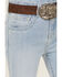 Image #2 - Shyanne Little Girls' Destructed Knee Flare Jeans, Light Wash, hi-res