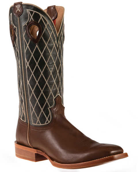 Twisted X Men's Rough Stock Western Boots - Broad Square Toe, Lt Brown, hi-res