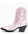 Image #3 - Idyllwind Women's Tickled Pink Metallic Leather Fashion Western Booties - Round Toe, Pink, hi-res