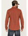 Image #4 - Brothers and Sons Men's Austin Plaid Print Long Sleeve Button Down Shirt, Medium Red, hi-res