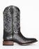 Cody James Men's Caiman Embroidered Exotic Boots - Broad Square Toe , Black, hi-res