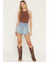 Image #1 - Show Me Your Mumu Women's Monroe Light Wash Denim Mini Skort, Light Wash, hi-res