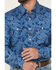 Image #3 - Wrangler Retro Men's Paisley Print Long Sleeve Snap Western Shirt - Tall, Navy, hi-res
