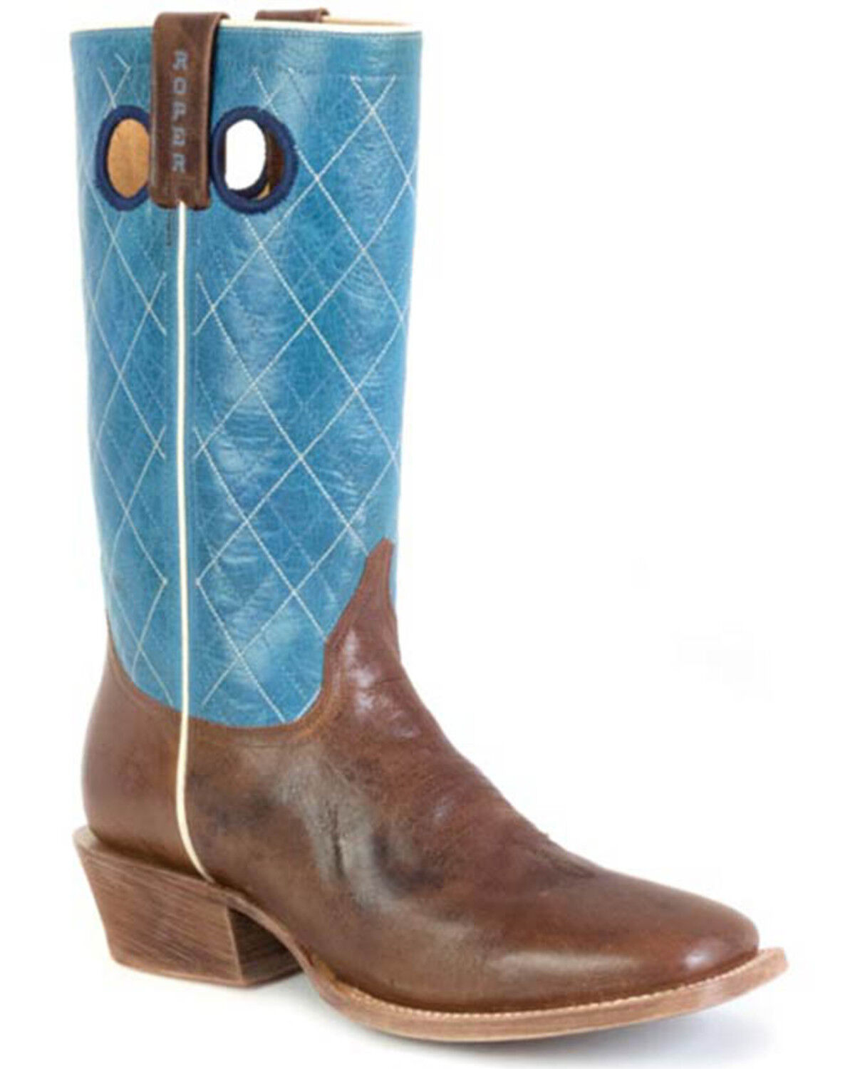 Image #1 - Roper Men's Old School Western Boots - Broad Square Toe, Brown, hi-res