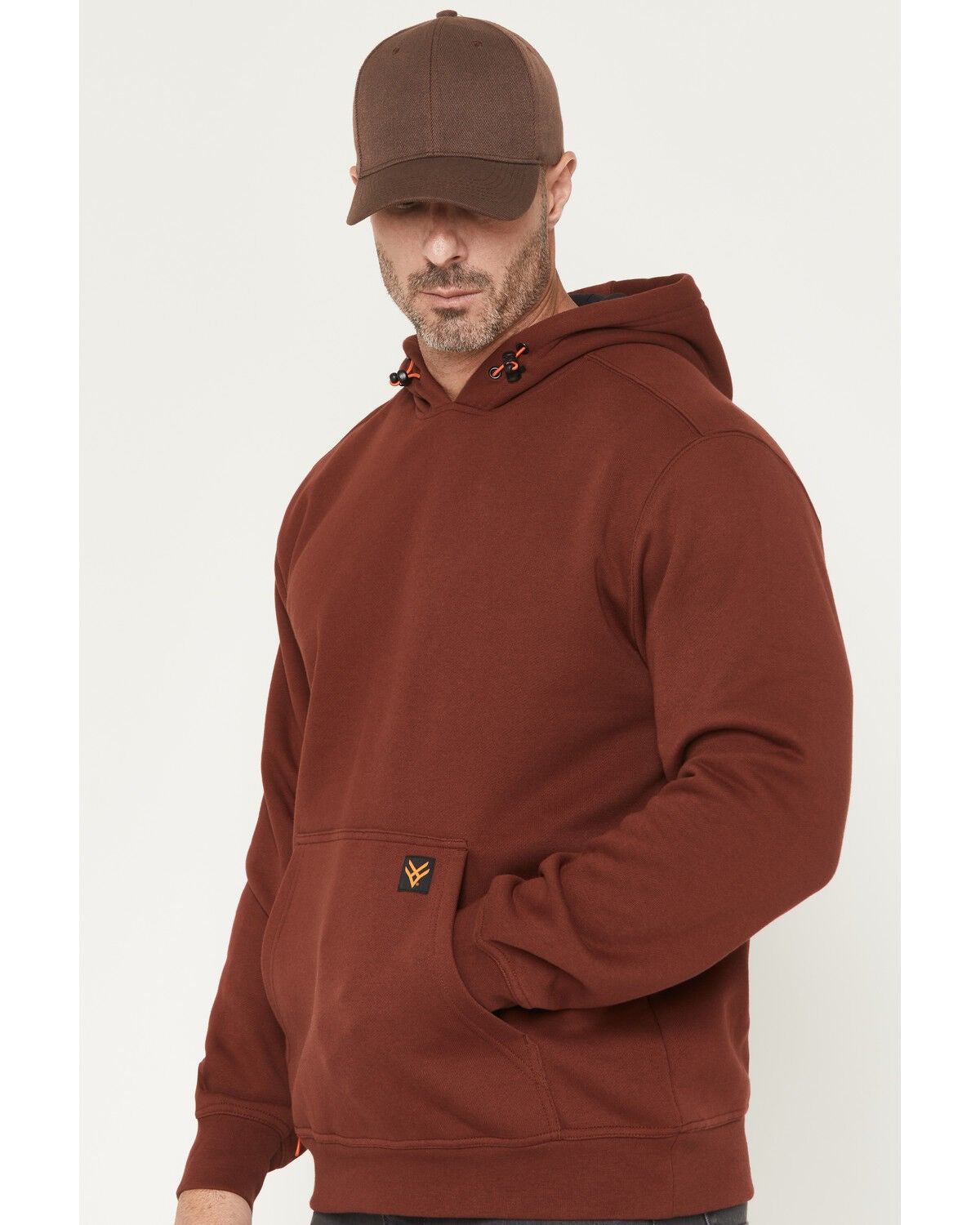 Image #3 - Hawx Men's Camo Logo Hooded Sweatshirt, Wine, hi-res
