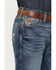 Image #2 - Ariat Men's M7 Rocker Summit Dark Wash Stackable Slim Straight Stretch Denim Jeans, Indigo, hi-res