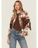Image #2 - Saints & Hearts Women's Cow Print Tassel Jacket, Brown, hi-res