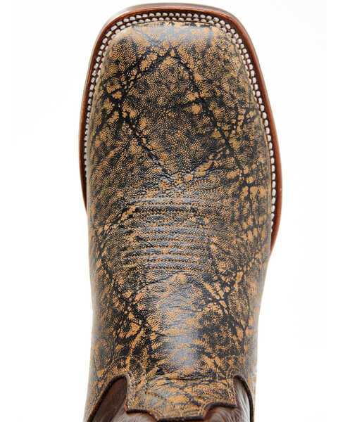 Image #6 - Dan Post Men's Elephant Print Western Performance Boots - Broad Square Toe, Cognac, hi-res