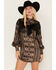 Image #1 - Shyanne Women's Long Sleeve Satin Fringe Mode Mini Dress, Black, hi-res