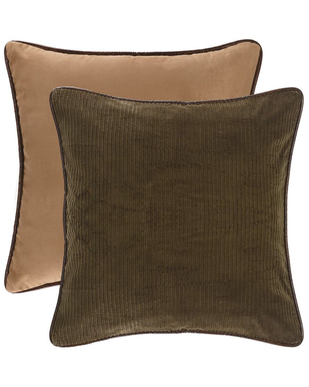 Image #1 - HiEnd Accents Reversible Suede Euro Sham, Tan, hi-res