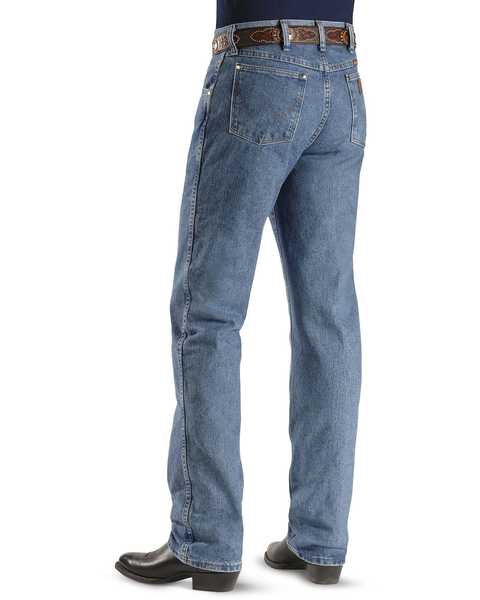 Image #1 - Wrangler Men's 47MWZ Premium Performance Cowboy Cut Regular Fit Prewashed Jeans, Stonewash, hi-res
