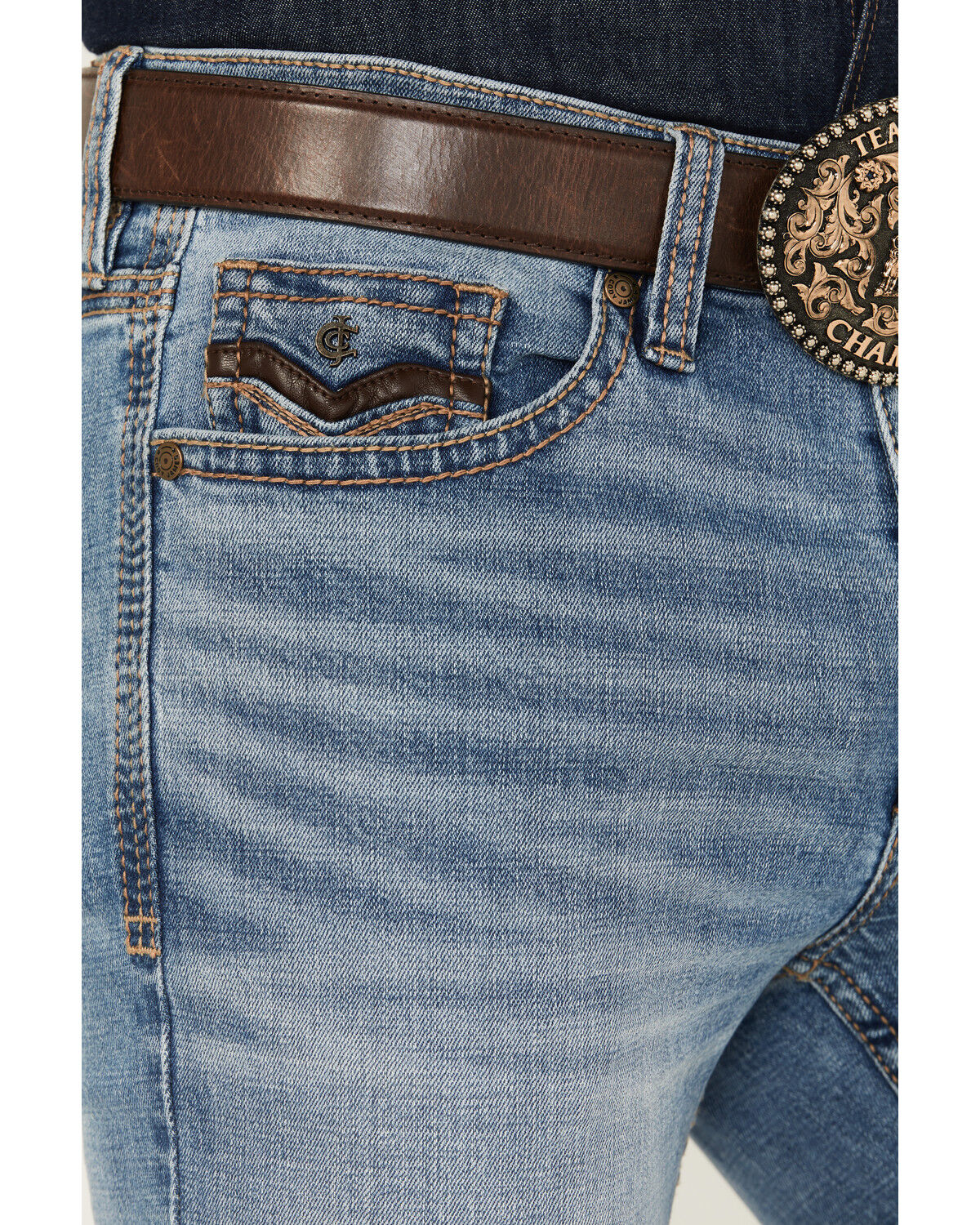 Image #2 - Cody James Men's Wyatt Slim Bootcut Stretch Denim Jeans, Light Wash, hi-res