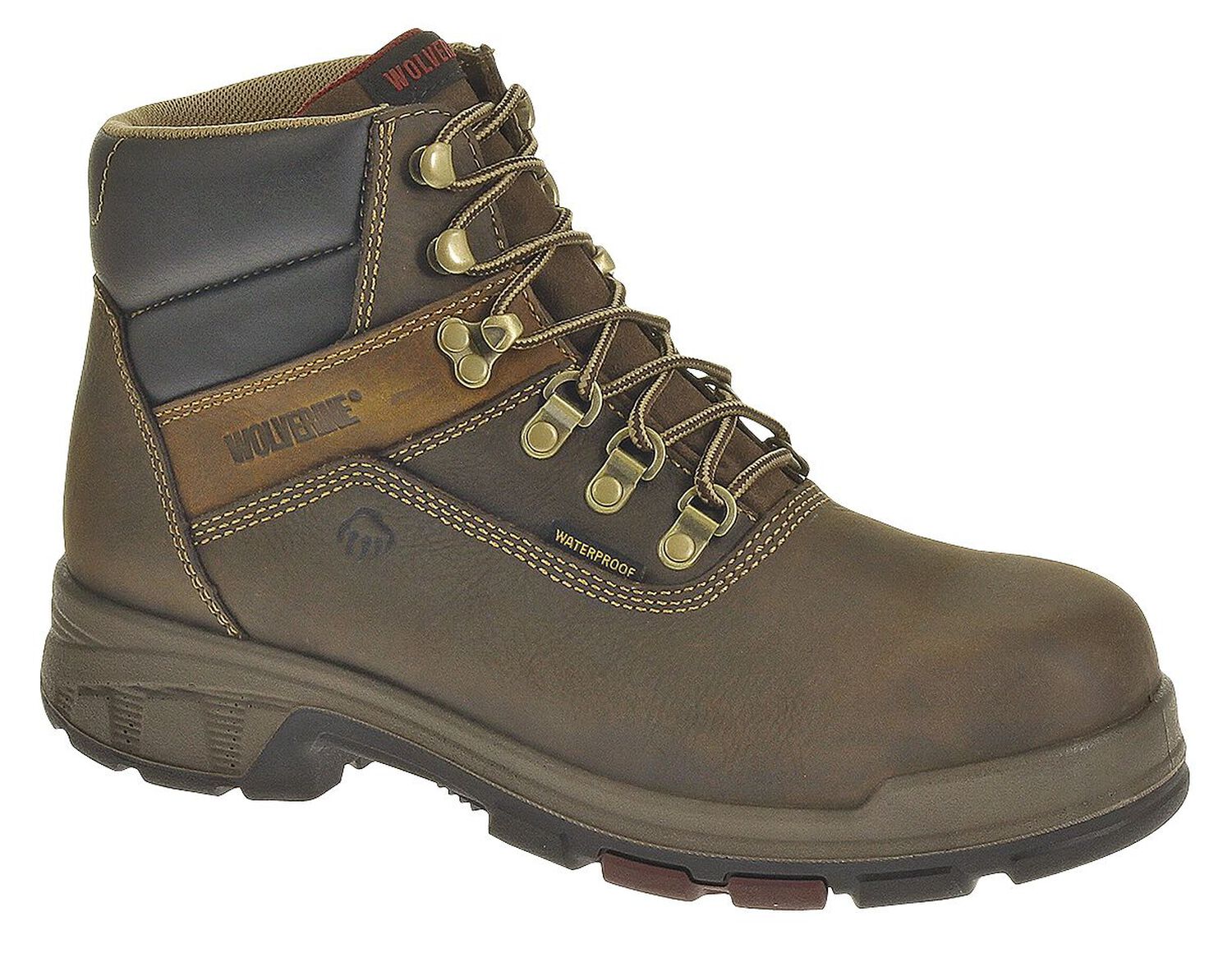 Image #1 - Wolverine Men's Cabor 6" Waterproof Work Boots - Composite Toe, Coffee, hi-res