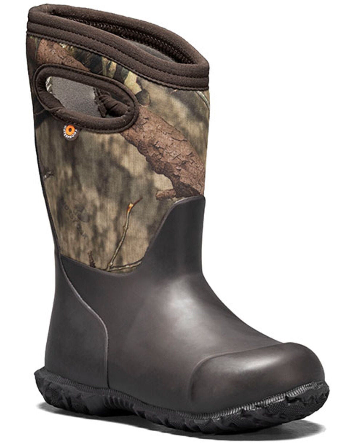 Bogs Boys' York Camo Insulated Rain Boots - Round Toe, Grey, hi-res