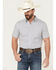 Image #1 - Cody James Men's Salt Lake Geo Print Short Sleeve Button-Down Stretch Western Shirt, White, hi-res