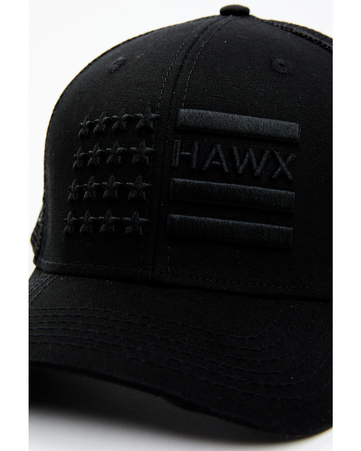 Image #2 - Hawx Men's Stars & Stripes Logo Ball Cap, Black, hi-res