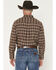 Image #4 - Cody James Men's Whiskey Ranch Plaid Print Long Sleeve Button-Down Stretch Western Shirt, Brown, hi-res