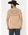 Image #1 - Brixton Men's Coleson Short Sleeve Graphic T-Shirt, Khaki, hi-res