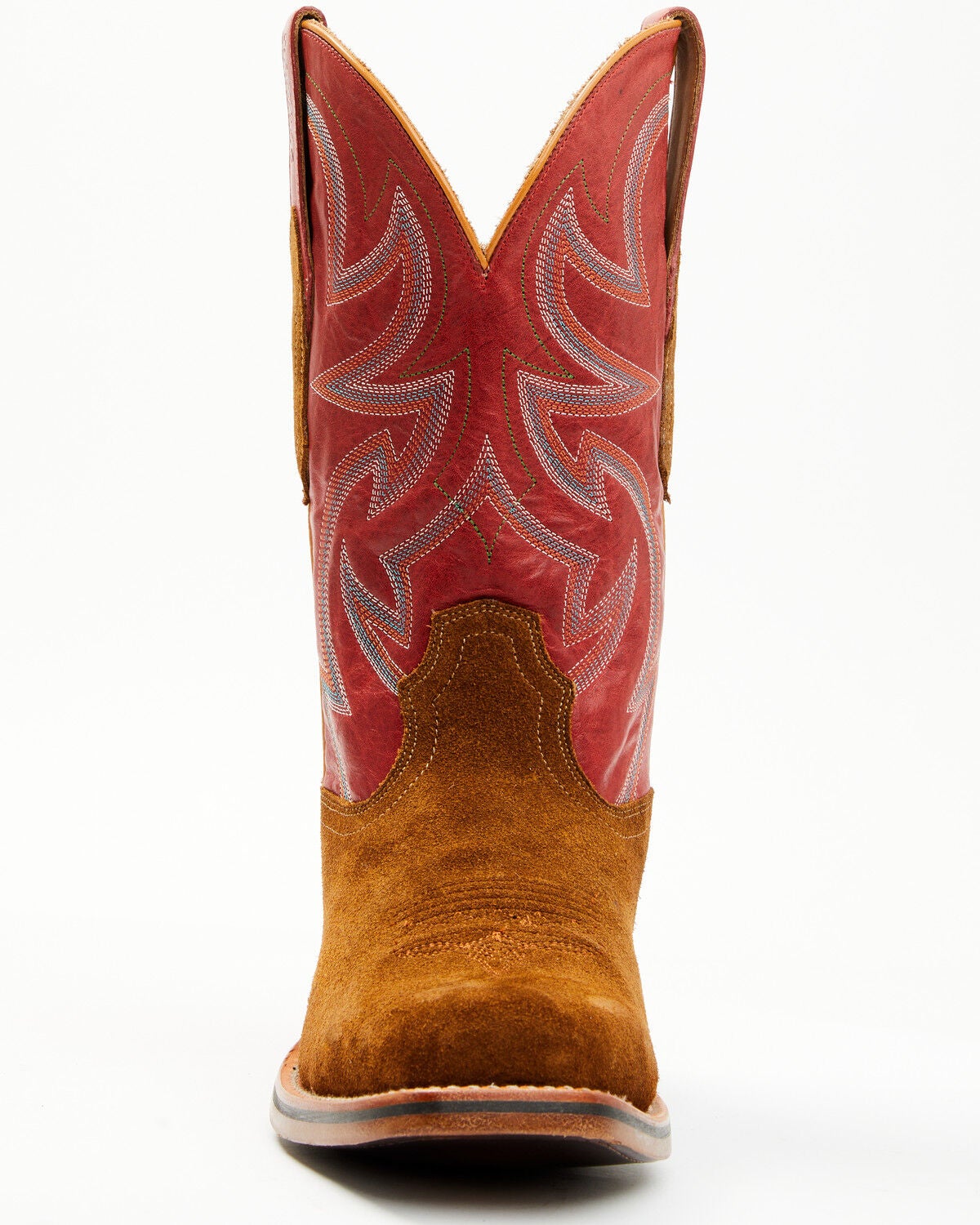 Image #4 - RANK 45&reg; Men's Archer Roughout Western Boots - Square Toe, Red, hi-res