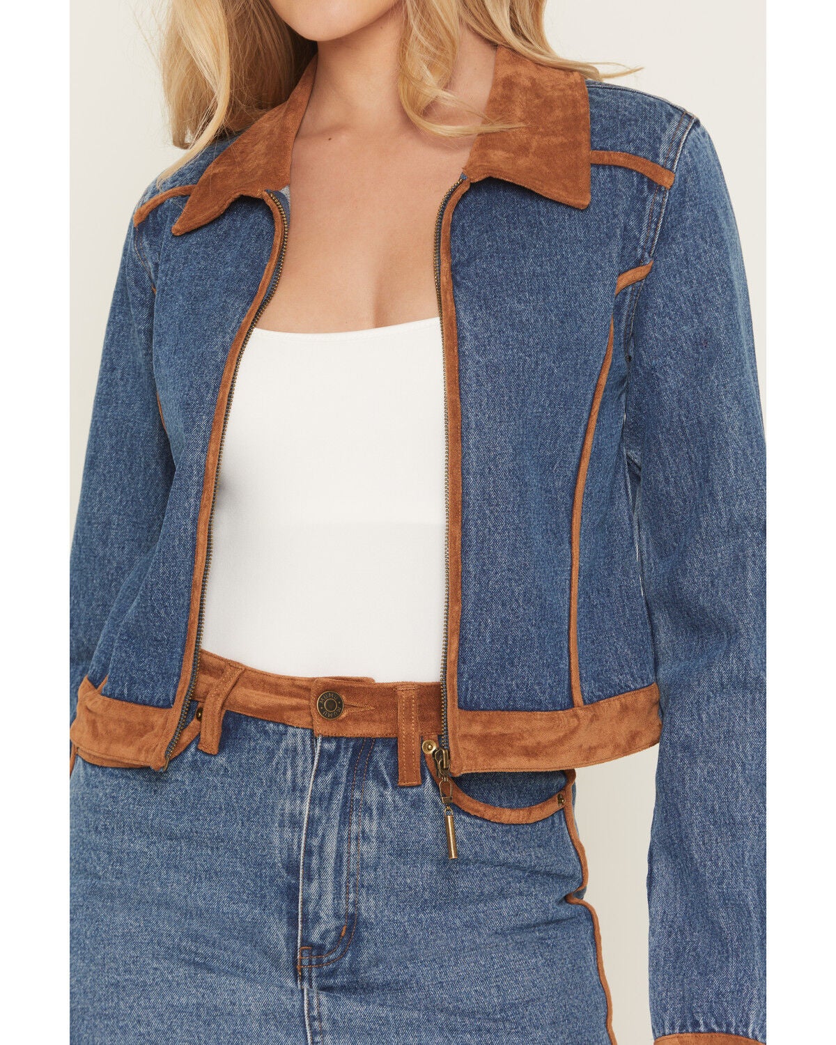 Image #3 - Show Me Your Mumu Women's Dawson Medium Wash Denim Jacket, Medium Wash, hi-res