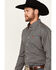 Image #2 - Cinch Men's Floral Geo Print Long Sleeve Button-Down Stretch Western Shirt, Navy, hi-res