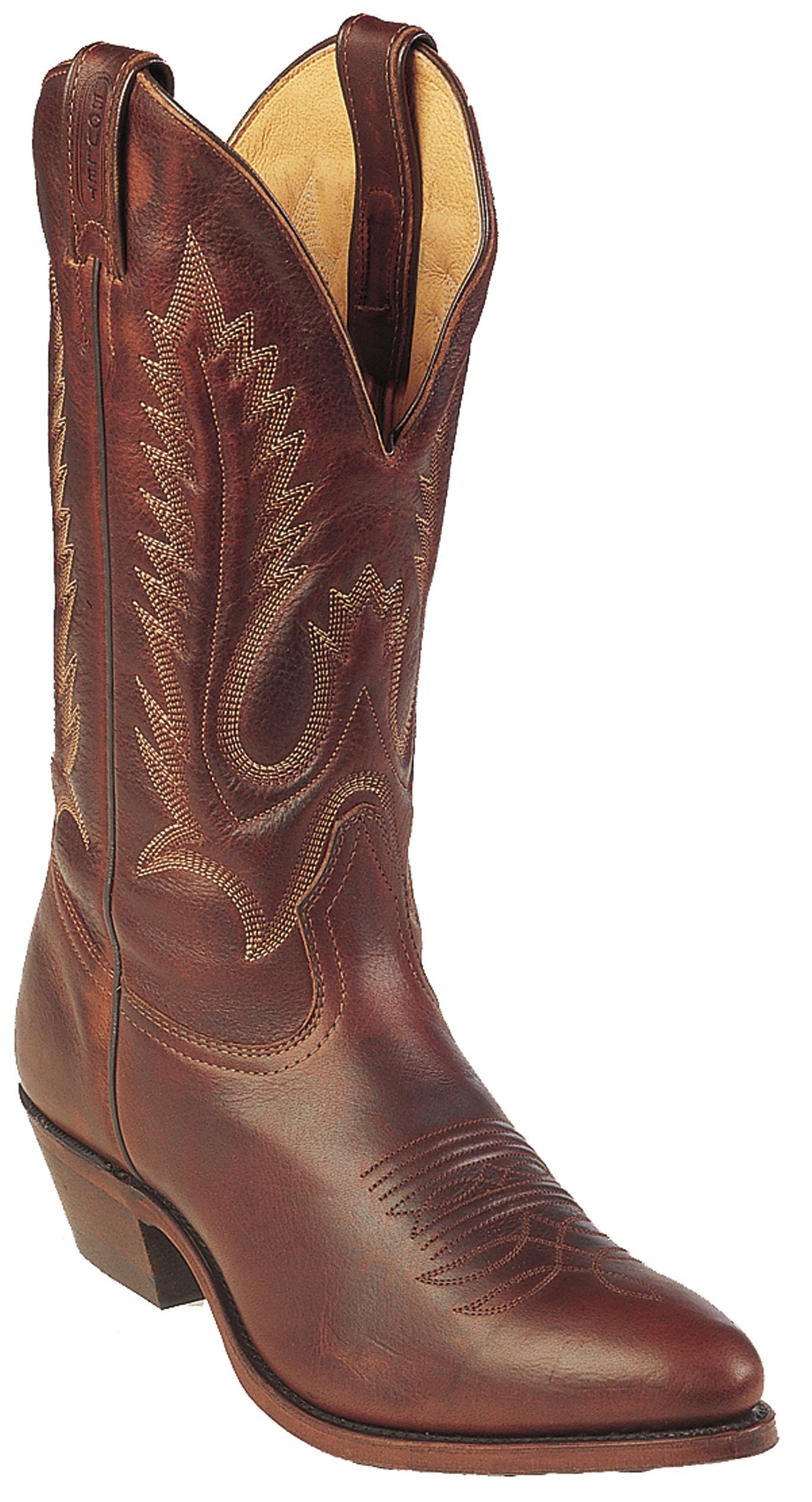 Boulet Men's Brown Cowboy Boots - Pointed Toe, Brown, hi-res
