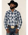 Roper Men's Classic Large Plaid Long Sleeve Western Shirt , Blue, hi-res