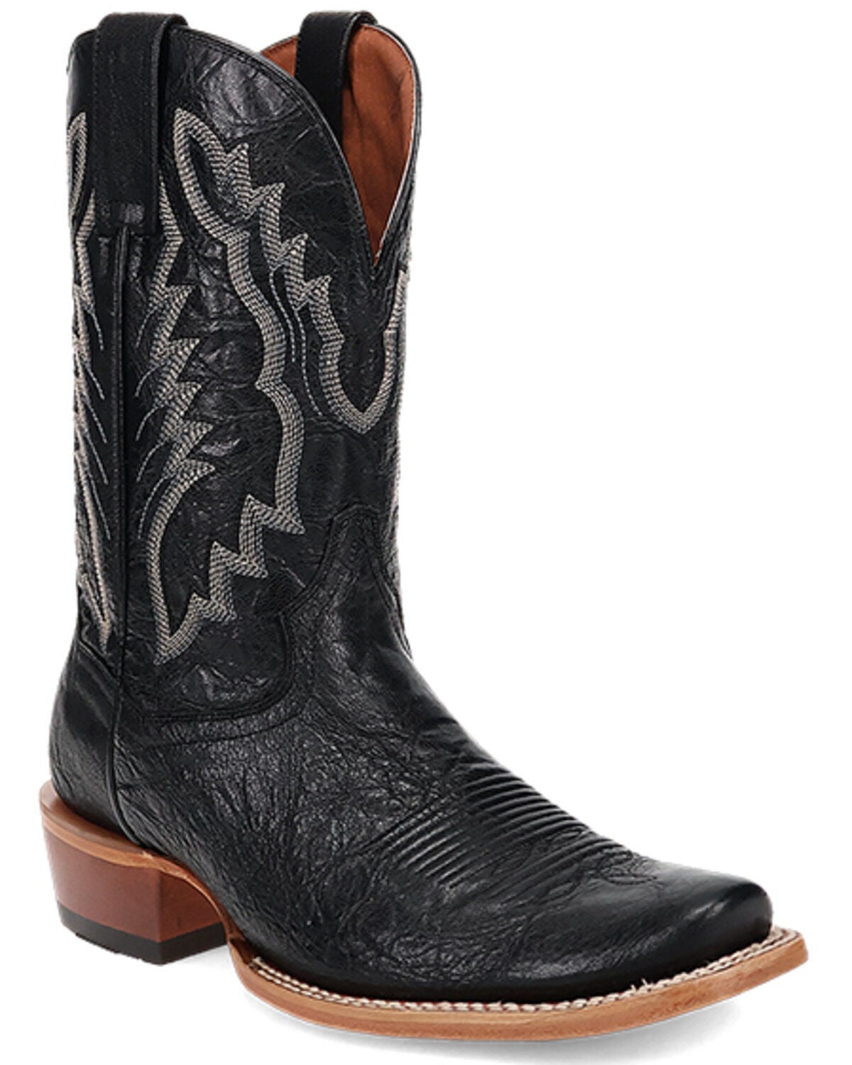 Dan Post Men's Boerne Western Boots - Square Toe, Black, hi-res