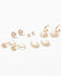 Image #1 - Shyanne Women's Puffy Heart Earring Set - 5 Piece, Gold, hi-res