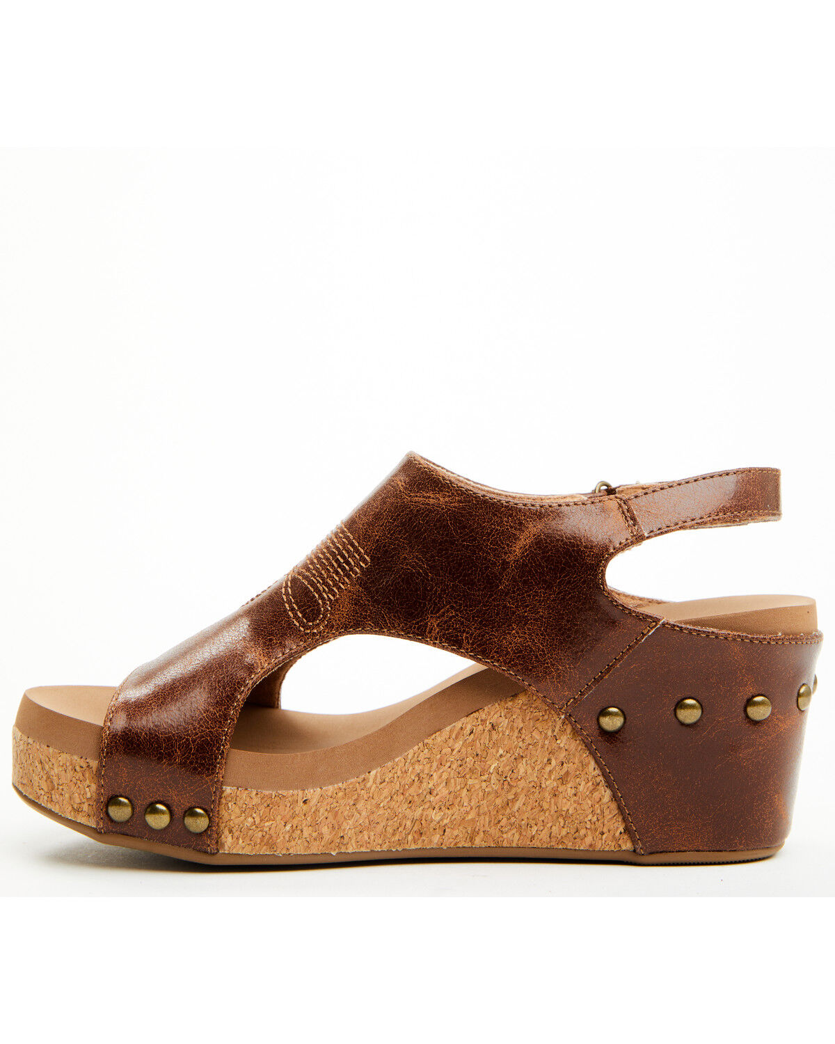 Image #3 - Corkys Women's Carley Wedge Sandals, Brown, hi-res
