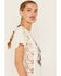 Image #2 - Shyanne Women's Rock & Roll Lace Short Sleeve Graphic Tee, Off White, hi-res