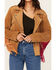 Image #3 - Western & Co Women's Fringe Suede Biker Jacket, Tan, hi-res