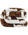 Image #3 - HiEnd Accents Elsa Cowhide Campfire Sherpa Throw, Brown, hi-res